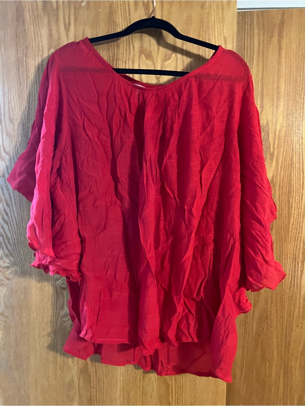 dressbarn Bright Red Flowing Women’s Blouse